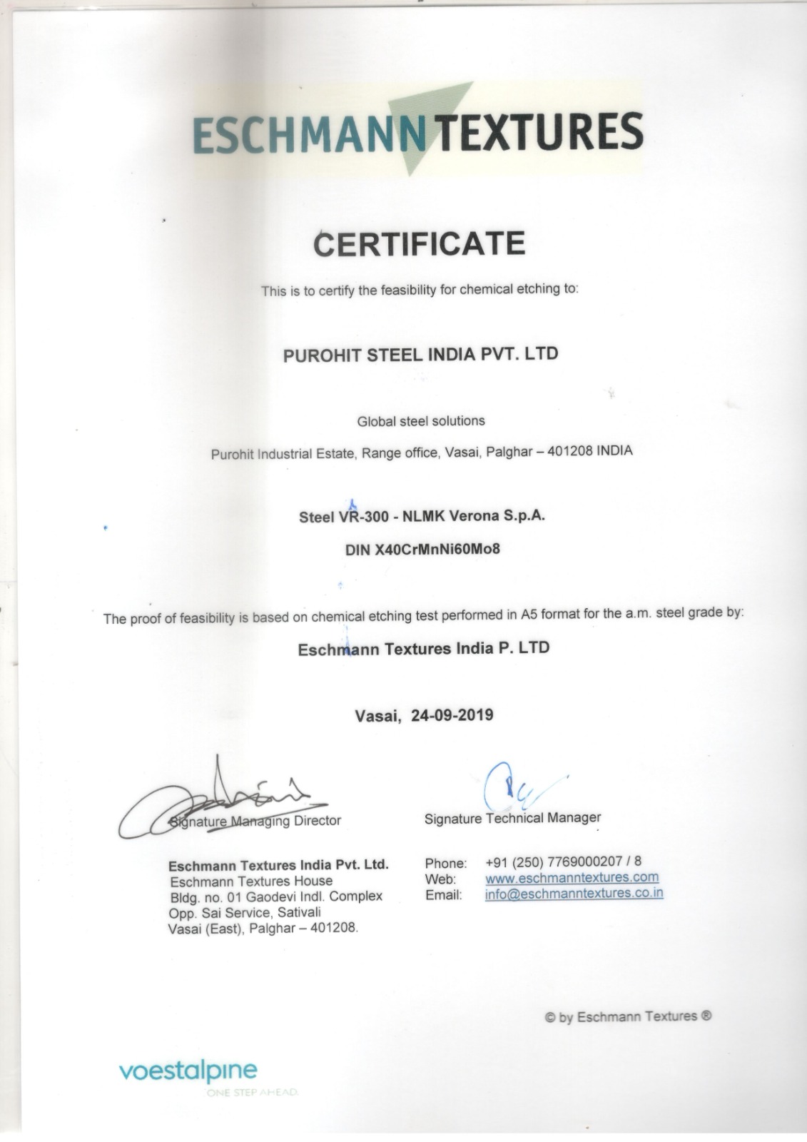 Other Certificate